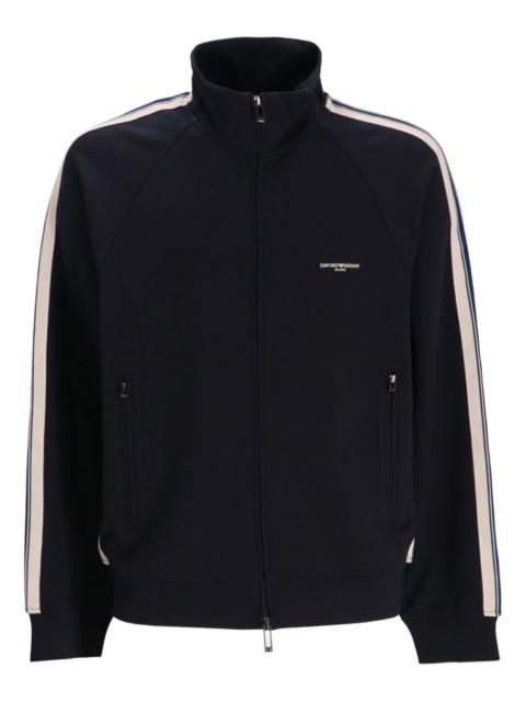 EMPORIO ARMANI Logo Cotton Zipped Sweatshirt