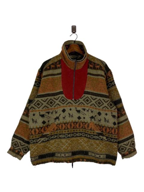Other Designers VINTAGE D&S NATIVE HUNTING HALF ZIP SWEATER