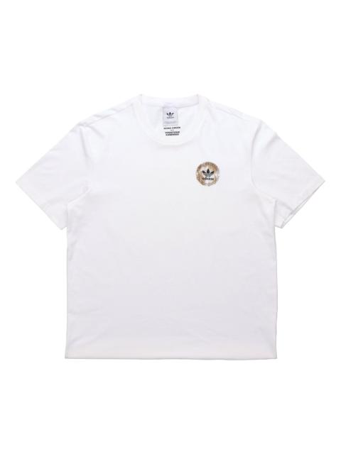 adidas adidas originals Artist Tee Ss Pattern Printing Sports Male White HA4704