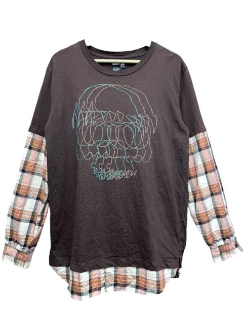 PPFM 🔥PPFM Embroidery 3D Illusion SKULL Double Layer Vetements