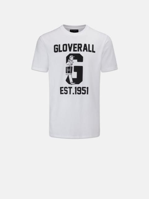 GLOVERALL Men's Graphic T-Shirt White