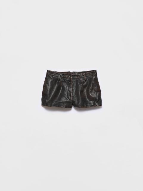Prada Leather shorts