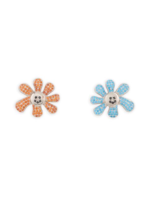 Collina Strada POPPY AQUAMARINE PAVE HAPPY BLOSSOM EARRING