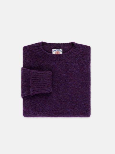 J. PRESS MADE-IN-SCOTLAND PURPLE SHAGGY DOG SWEATER - CLASSIC FIT