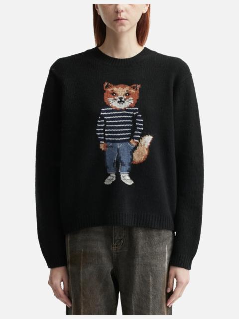 Maison Kitsuné DRESSED FOX INTARSIA WOOL JUMPER