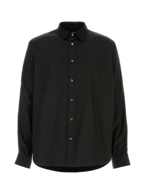 sacai Sacai Men Black Poplin And Oxford Shirt