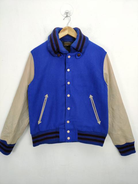 Other Designers Varsity - SHAGGY BLUE WOOL VARSITY JACKET