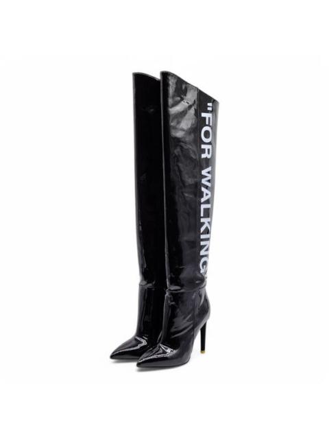 Off-White Off-White x Virgil Abloh For Walking Leather Boots 100mm - Black 35 4.5US $1425
