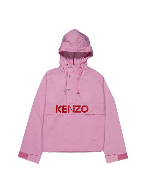 Kenzo Ladies Rose Logo-Print Hooded Jacket