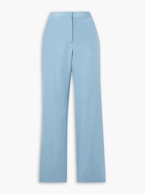 Other Designers Silk and cotton-blend straight-leg pants