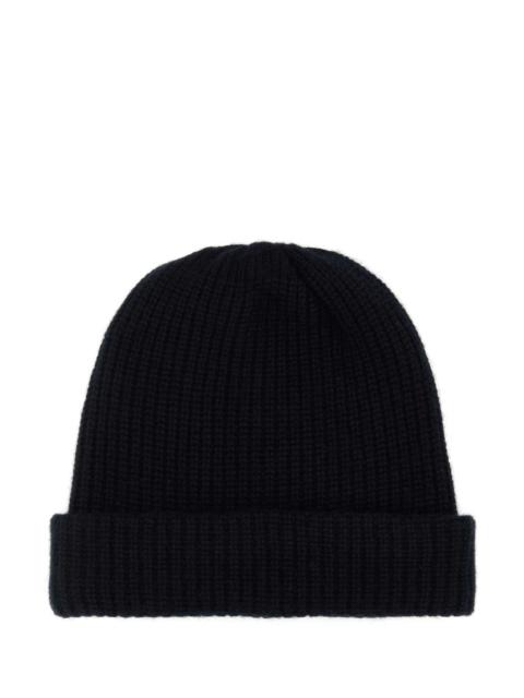 Maison Margiela Maison Margiela Men Midnight Blue Cashmere Beanie Hat