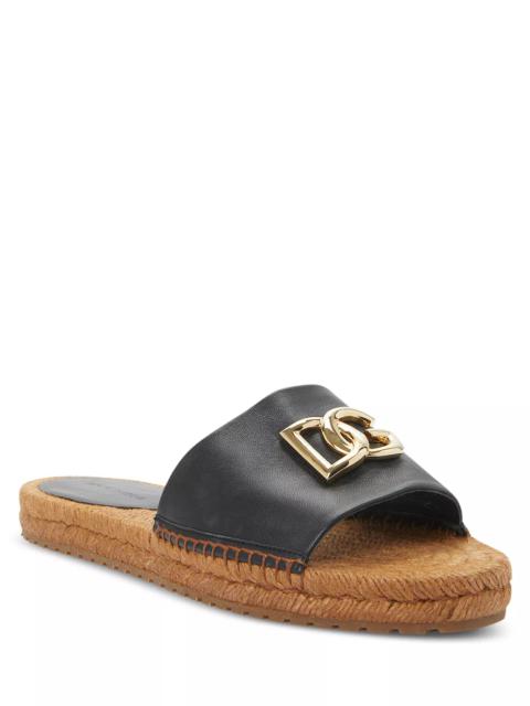 Dolce & Gabbana Women's Slip On Espadrille Slide Sandals