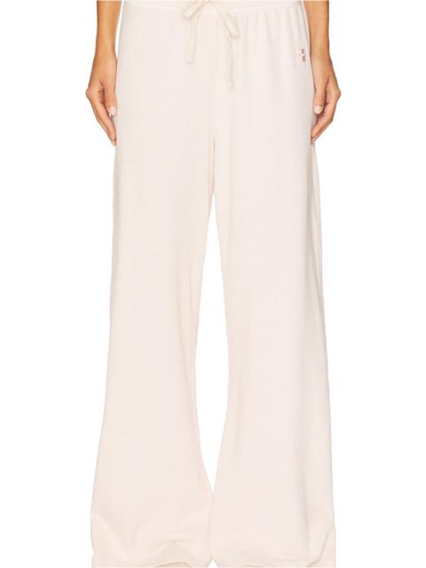 ÉTERNE Drawstring Lightweight French Terry Wide Leg Sweatpant