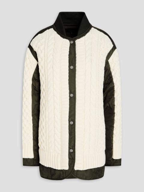 rag & bone Winnie shell-paneled cable-knit cotton-blend jacket