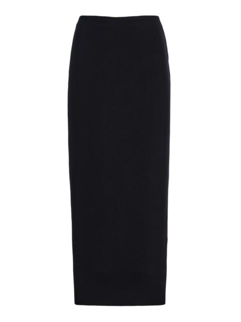 HIGH SPORT Cassidy Wool Maxi Skirt black