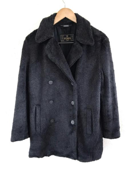 FENDI Jeans Boa Coat/ Fur Jacket Made in Italy
