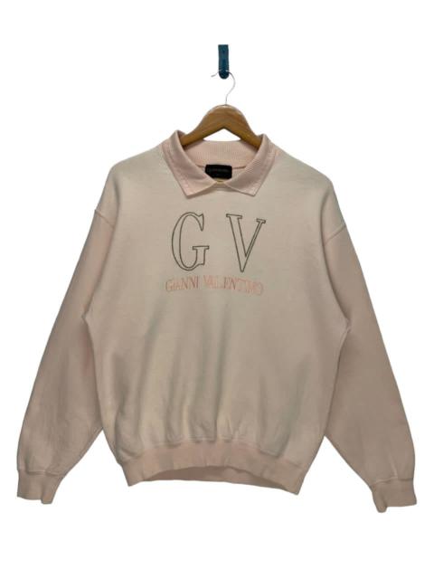 Other Designers Vintage Gianni Valentino Big Logo Collared Sweatshirt