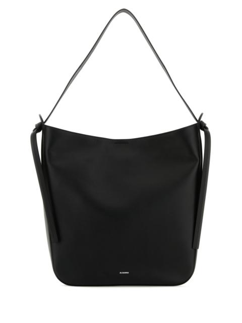 Jil Sander Black leather shopping bag