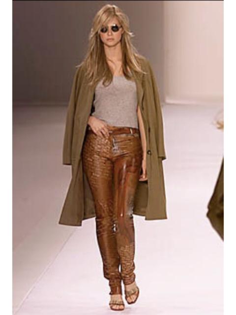 CELINE Vintage SS01 Runway Painted Leather Pants