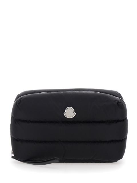 Moncler Moncler Men 'Caradoc' Black Clutch With Logo Patch On The Front In Tech Fabric For Men