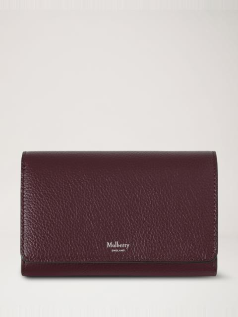 Mulberry Medium Continental French Purse
Black Cherry Small Classic Grain