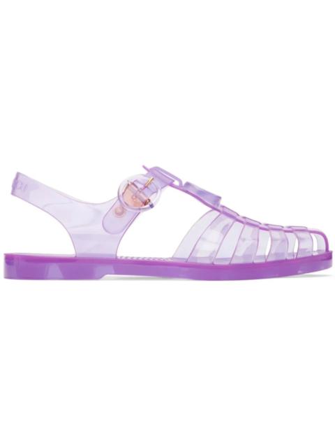 GUCCI Gucci GG Fisherman Sandal Purple Clear (Women's)