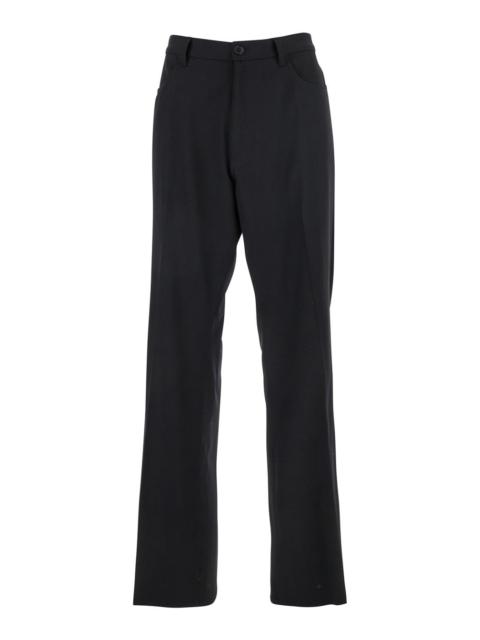 BALENCIAGA Balenciaga Men Black Tailored Trousers With Belt Loops In Wool Man