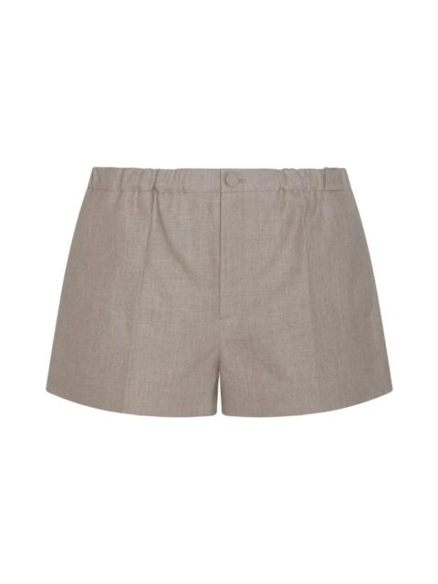 Mid-rise Pleated Shorts