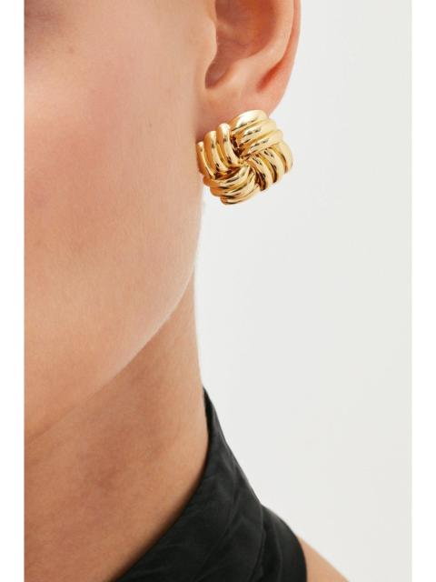 KAREN MILLEN Quilted Stud Earrings