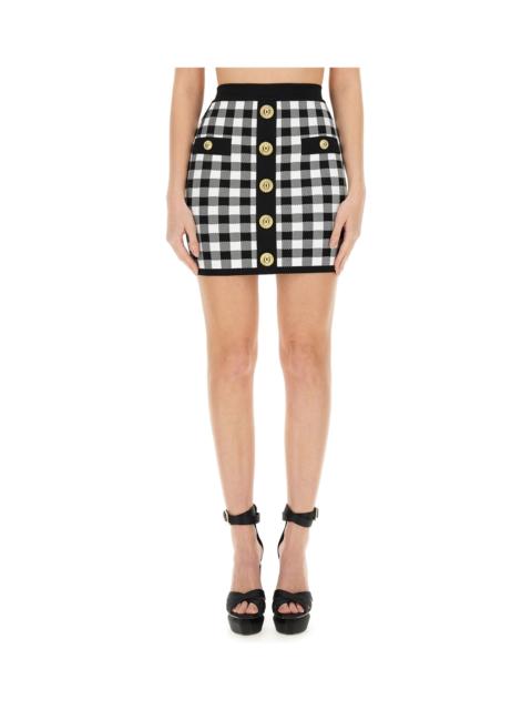 Balmain Vichy Skirt