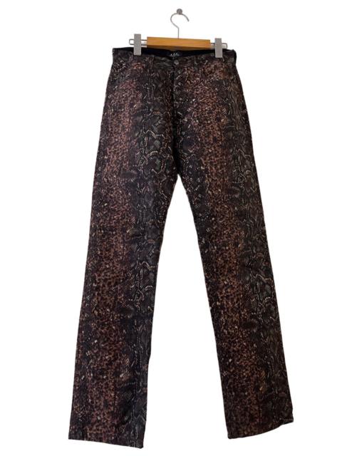 A.P.C. RARE!! 🔥 A.P.C Waxed Dark Brown Snake Print Pants