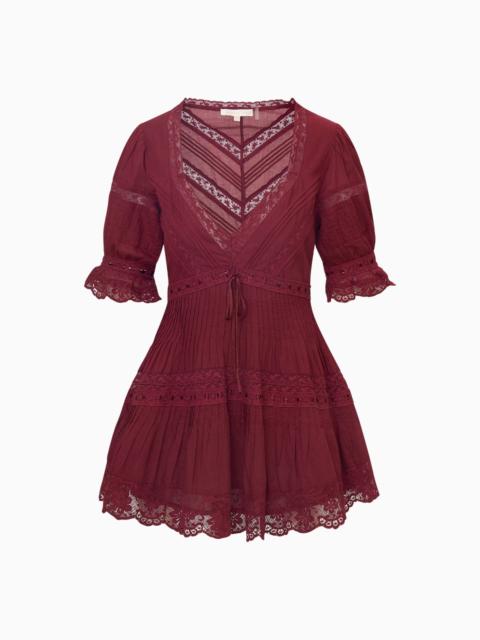 LoveShackFancy Lilias Cotton Mini Dress