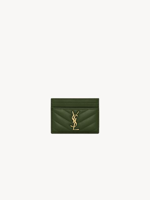 SAINT LAURENT CASSANDRE CARD CASE IN LAMBSKIN