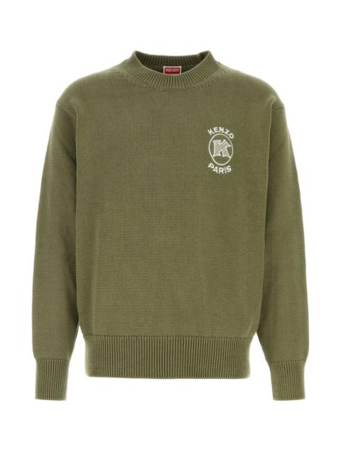 KENZO Kenzo Men Olive Green Cotton Sweater
