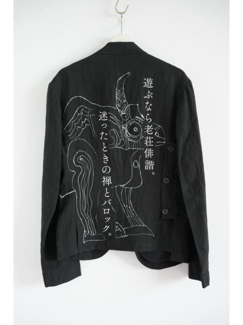 Yohji Yamamoto Yohji Yamamoto 21SS Ox print Linen Double Breasted Suit