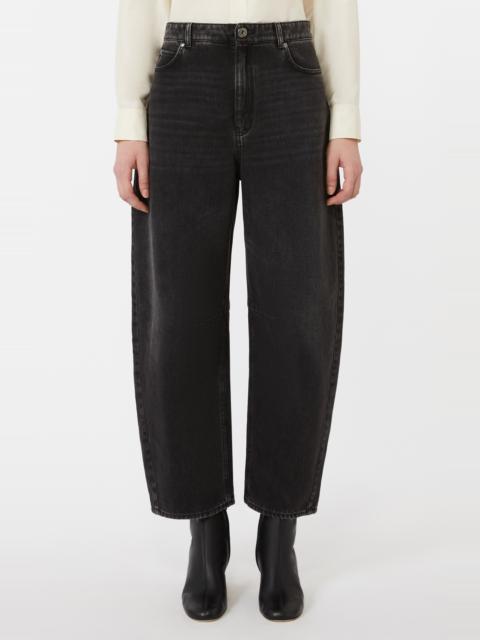 WEEKEND Max Mara Weekend Max Mara Douglas High Waist Barrel Leg Jeans in Black at Nordstrom