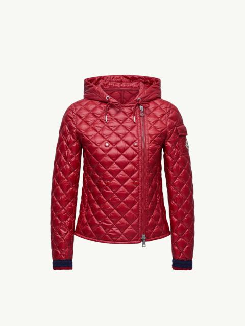 Moncler Corbelin Diamond-Quilted Hooded Short Down Jacket