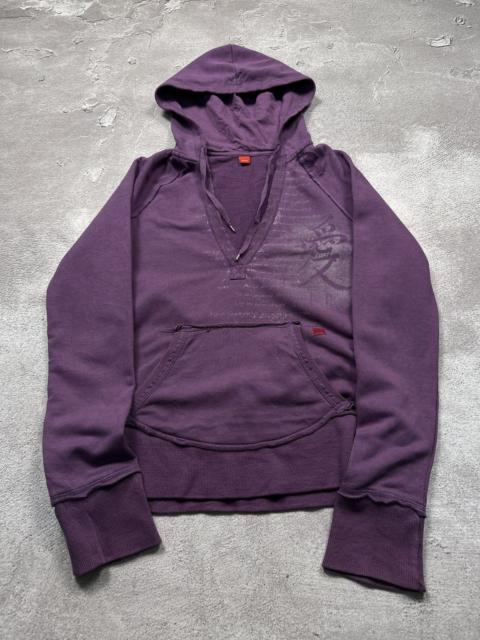 Other Designers Japanese Brand - Y2K Yohji Yamamoto Style Japanese Kanji Print V Neck Hoodie