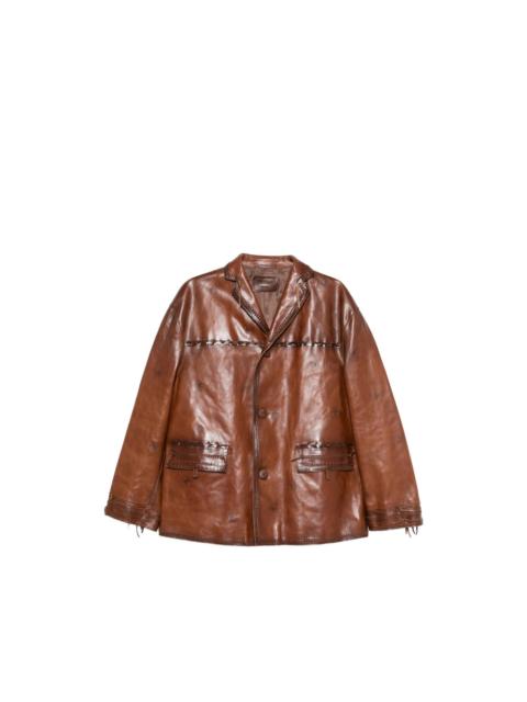 Prada Prada Brown Jackets - Leather Jackets Men