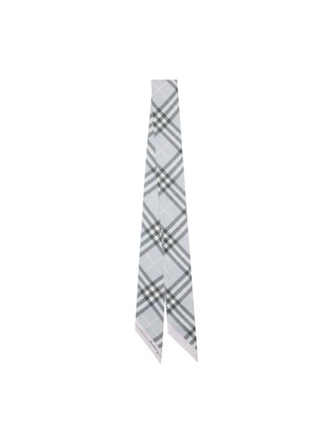 checked silk scarf