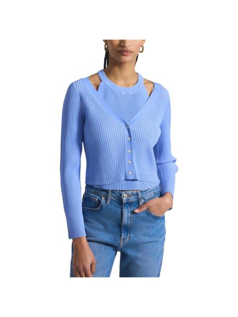 DEREK LAM 10 CROSBY Derek Lam 10 Crosby Lonnie Viscose Knit Layered Cashmere-Blend Cardigan