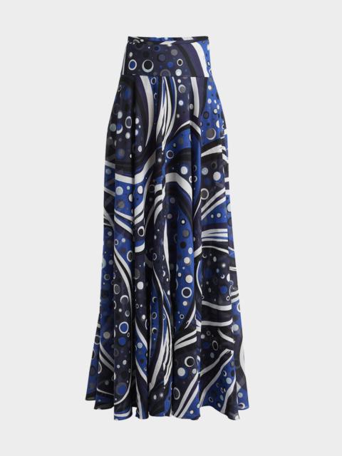 Printed Full Maxi Skirt