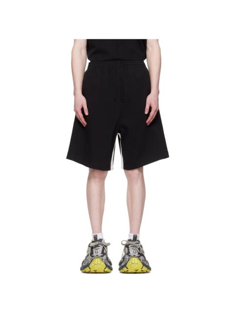 We11done Black Contrast Track Shorts