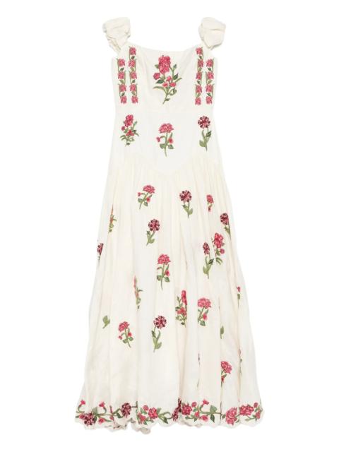 Agua by Agua Bendita Siembra Quebrada floral-pattern off-shoulder dress