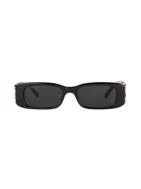 BALENCIAGA Dynasty Rectangle Sunglasses in Black