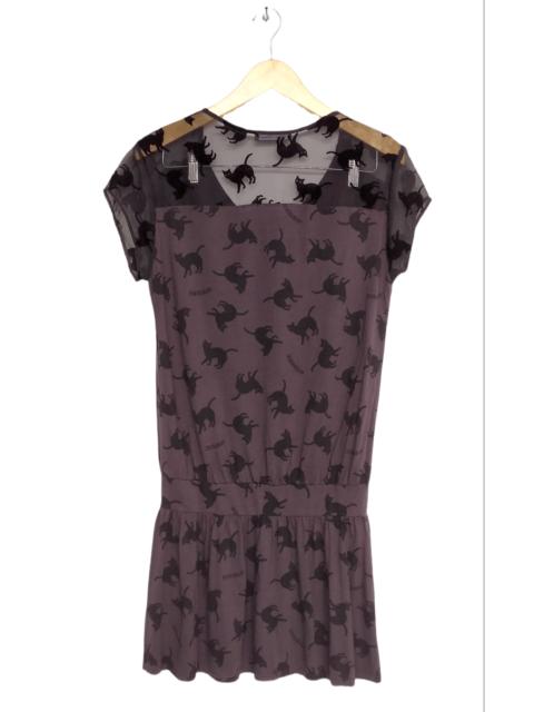 Hysteric Glamour Japanese brand HYSTERIC GLAMOUR mini dress cats velvet