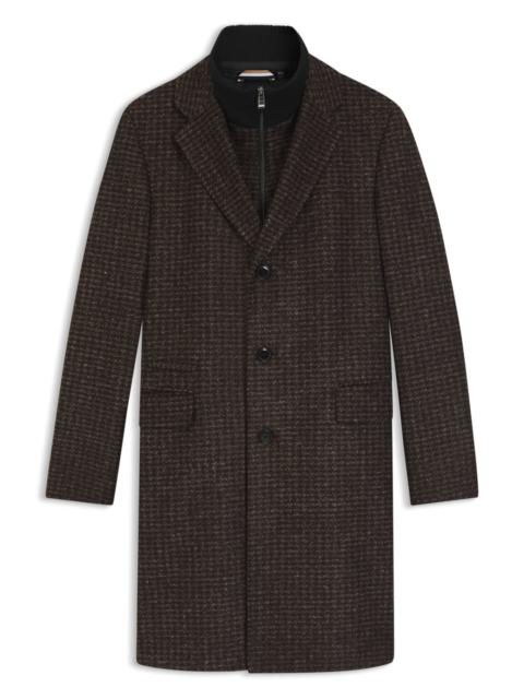 BOSS SLIM-FIT COAT WITH DETACHABLE INNER
