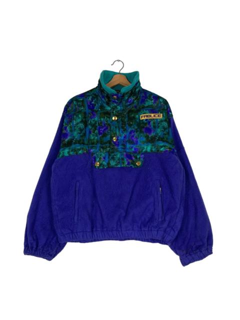Other Designers Vintage - FABLICE Half Zip Button Pullover Fleece Sweater #0866-C39