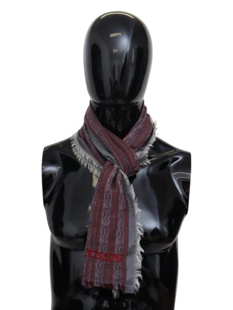 Missoni Missoni Multicolor Wool Striped Unisex Neck Wrap Shawl Scarf