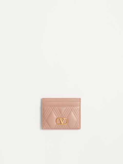 Valentino VALENTINO GARAVANI QUILTIE 67 CARDHOLDER IN QUILTED NAPPA LEATHER
